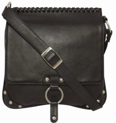 

Chimera Leather Women Casual Black Genuine Leather Sling Bag