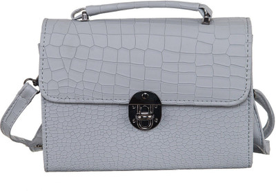 

Peaubella Girls Casual Grey Leatherette Sling Bag