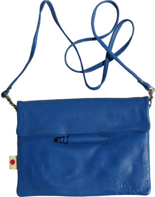 

Bhoomija Women Casual Blue Genuine Leather Sling Bag