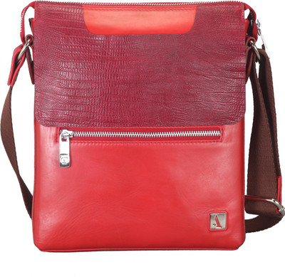 

Adamis Men Formal Red Genuine Leather Sling Bag