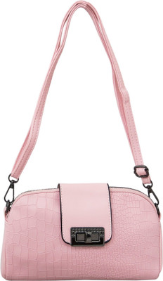 

Heels & Handles Women Casual Pink Leatherette Sling Bag