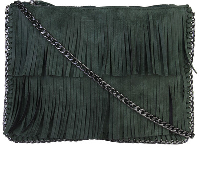 

Lino Perros Women Green Leatherette Sling Bag