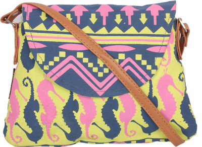 

Kanvas Katha Women Casual Blue Canvas Sling Bag
