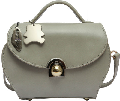 

Pepgirls Girls Casual Grey Leatherette Sling Bag