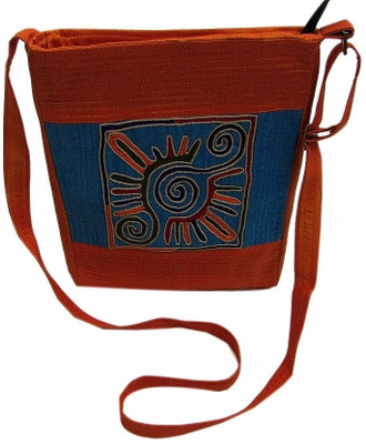 

Indha Craft Women Casual Orange, Blue Polyester Sling Bag, Blue;orange