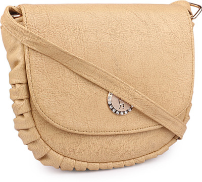 

Glasy Girls Casual White Genuine Leather Sling Bag