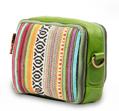 

Brune Girls Casual Green Jute Sling Bag