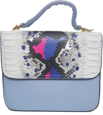 

Ravi Collections Women Casual Blue Rexine Sling Bag