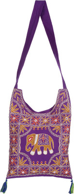 

Rajrang Women Casual Purple Cotton Sling Bag