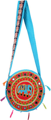 

Rajrang Women Casual Red Cotton Sling Bag