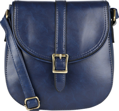 

Lino Perros Women Casual Blue Leatherette Sling Bag