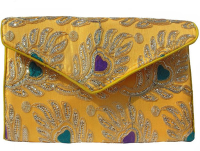 

ALAR Women Casual Yellow Silk Sling Bag