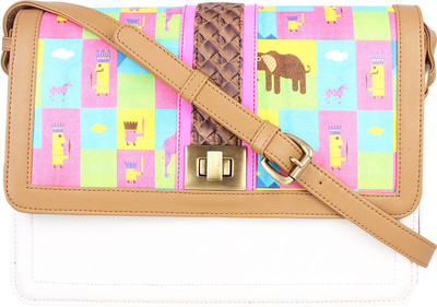 

Zaera Women Casual White PU Sling Bag