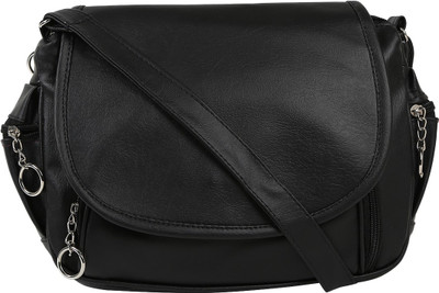 Coash Women Black PU Sling Bag