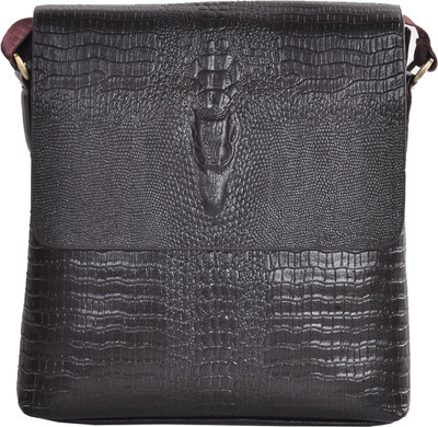 

LeCobbs Men Brown Leatherette Sling Bag