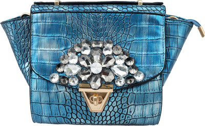 

Super Drool Women Casual Blue PU Sling Bag
