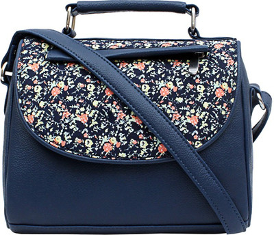 Borsavela Women Casual Blue PU Sling Bag