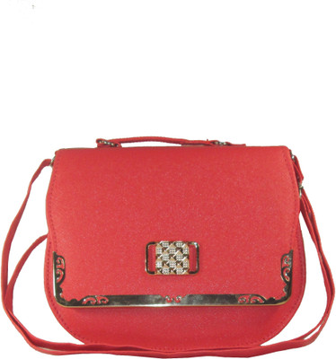 

Raju purse collection Girls Casual Pink PU Sling Bag
