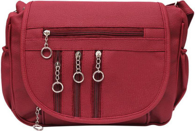 

Anas Women Casual Maroon PU Sling Bag