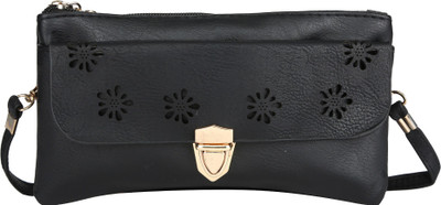 

Hawai Women Evening/Party Black PU Sling Bag