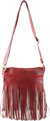

MTE Girls Casual Red Leatherette Sling Bag