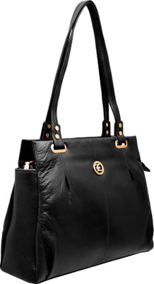 

JFL-Jewellery For Less Women Formal Black Genuine Leather Shoulder Bag