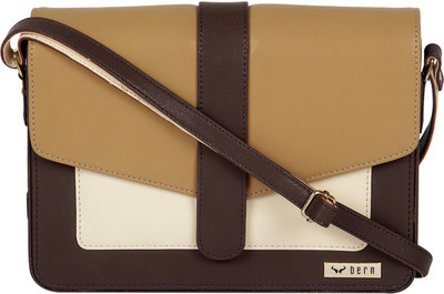 

Bern Women Tan, Red, Brown PU Sling Bag, Brown;red;tan