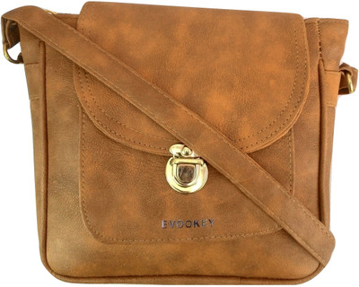 

Evookey Girls Casual Brown PU Sling Bag