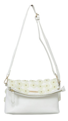 

Heels & Handles Women Casual White PU Sling Bag