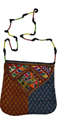 

Craftuno Women Casual Multicolor Silk Sling Bag