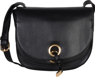 

Chemistry Women Casual Black PU Sling Bag