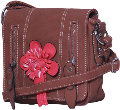 

Tiptop Girls Evening/Party Brown PU Sling Bag