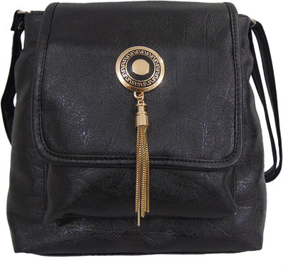 

Estoss Women Casual Black PU Sling Bag