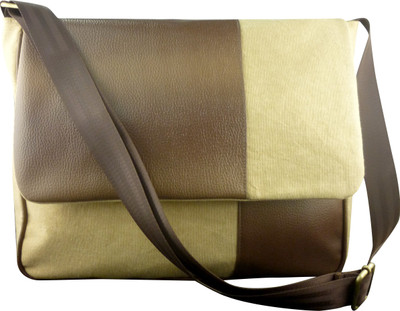 Angesbags Men Beige Canvas Sling Bag