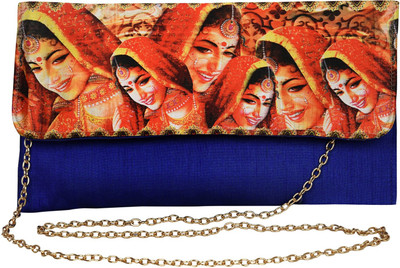 

Decot Paradise Women Evening/Party Blue Silk Sling Bag