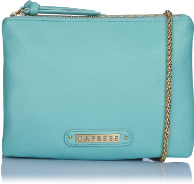 

Caprese Women Evening/Party Blue Leatherette Sling Bag