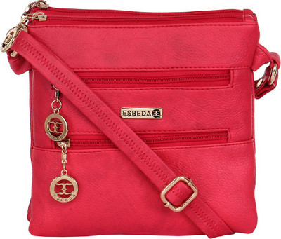 

Esbeda Women Casual Red Leatherette Sling Bag