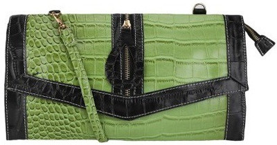 

Ambience Women Casual Green, Black PU Sling Bag, Black;green