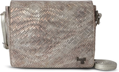 Baggit Women Casual Silver PU Sling Bag