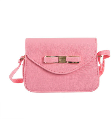 

Peaubella Girls Casual Pink PU Sling Bag