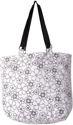 

Bag Factory Girls Casual White, Black Canvas Shoulder Bag, Black;white
