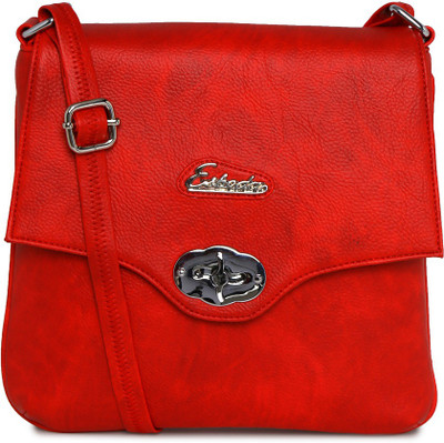 

Esbeda Women Casual Red PU Sling Bag