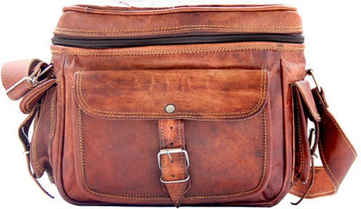 

CRAFAT Men & Women Casual Brown Genuine Leather Sling Bag