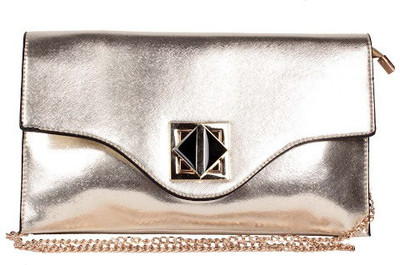 

Trendberry Women Gold PU Sling Bag