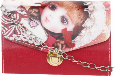 

Style Villaz Women Evening/Party Red Leatherette Sling Bag