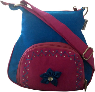 

Fly Angels Women Casual Pink Canvas Sling Bag