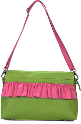 

Borsavela Women Casual Green Genuine Leather Sling Bag