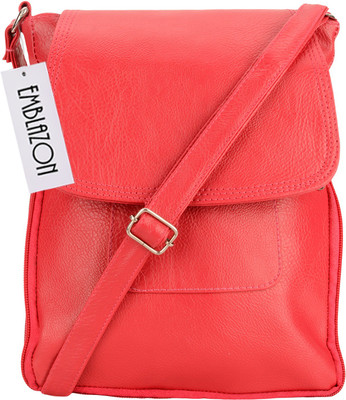 

Emblazon Men & Women Casual Red PU Sling Bag