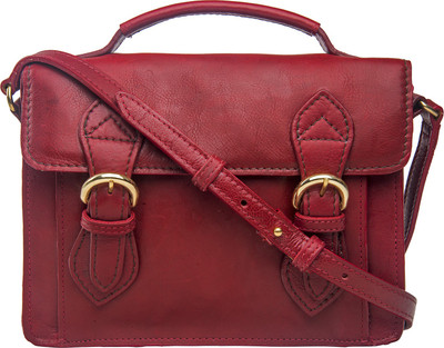 

Hidesign Women Formal Red Genuine Leather Sling Bag