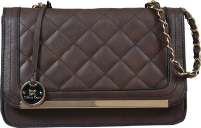 

Diana Korr Women Casual Brown PU Sling Bag